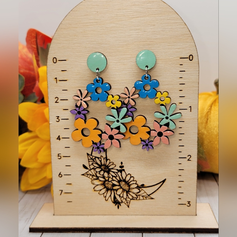 Floral Multicolor Statement Earrings